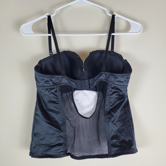 Playboy Intimates Bustier Corset Bra Black and White size Large Y2K - Picture 3 of 7